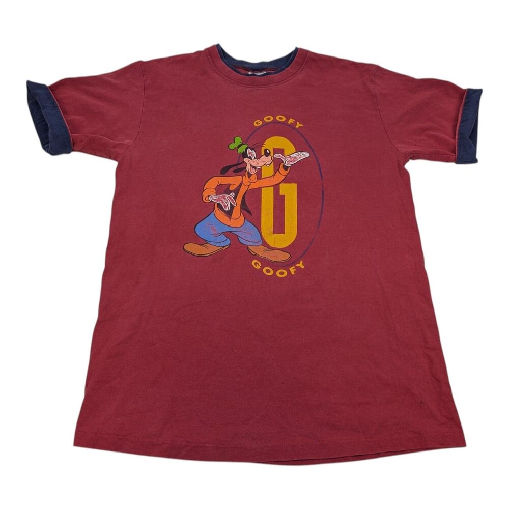 Disney Goofy Graphic T-Shirt – Red Layered Look – Size Large
